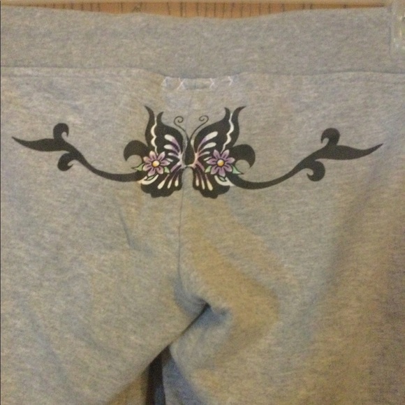 DEREK heart grey butterfly jogging pants small. A-25 - Picture 4 of 6